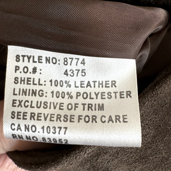 NWT Vintage MARGARET GODFREY Brown Washable Leather Suede Fringe Midi Skirt 10 - Picture 7 of 8